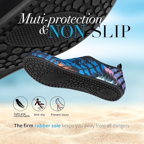 Image of Homitem Water Shoes for Women Men Aqua Socks Swim Beach Pool River Slip-On Barefoot Quick-Dry Vacation Cruise Essentials Accessories for Yoga Kayak Sports