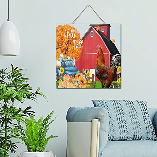 Décoration murale en bois Hello Fall de qualité supérieure 30 cm - 2