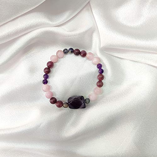 Image of Shubhanjali Crystal Elastic 8mm Stretch Customized Bracelet for Men and Women-(Standard,Multicolor)