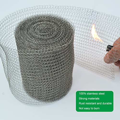 wire mesh for mice control 534 x 33ft stainless steel wool double layer rodent mesh barrier stainless steel mesh hole filler flexible stretchy for garden house and diy
