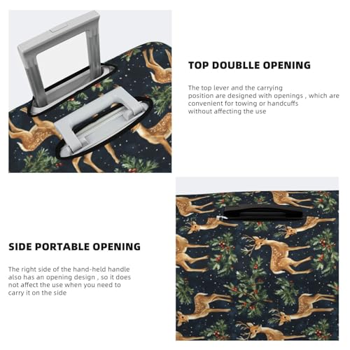 Luggage Cover Protector - Mountain Forest Deer Print Fit 29-32 Inch Suitcase Covers for Luggage4