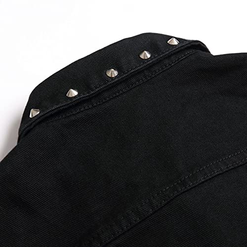 Image of Denim Vest Men Lapel Sleeveless Slim Fit Retro Ripped Casual Jean Vest for Men's