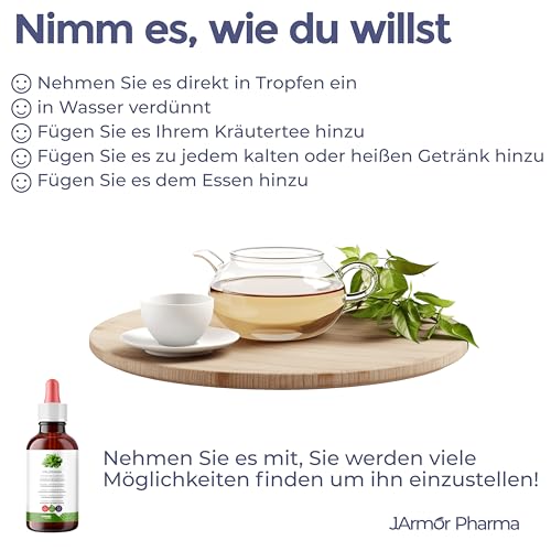 Baldrian Tropfen 100 Ml Hochdosiert, Valerian Stark Für Die Nacht, Ruhiger Schlaf und Innere Ruhe, Nahrungsergänzungsmittel Glycerin Macerate Pflanzlich, J.Armor Pharma Vegan