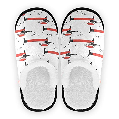 Mnsruu Preciosas pantuflas de algodón antideslizantes para el hogar, hotel, spa, dormitorio, viajes, L para hombres y mujeres