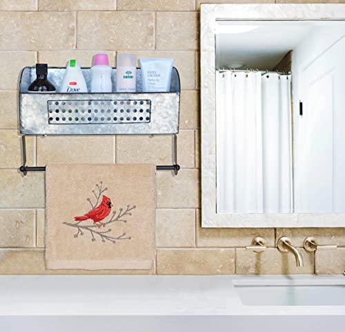 Shabbydecor Farmhouse Paper Towel Holder With Shelf Rustic Toilet Paper Holder Galvanized Metal Bathroom Accessories #TOP2