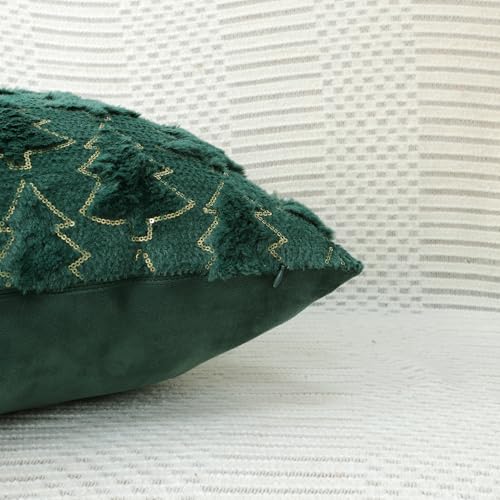 4themotionchristmastreedecorativepillowcovers18x18setof2greensoftplushfauxfurfarmhousethrowcushioncasesforxmaswinterholidayhomedecorations  Urban Country Home Decor 4th emotion christmas tree decorative pillow covers 18×18 set of 2 green soft plush faux fur farmhouse throw cushion cases for xmas winter holiday home decorations  urban country home decor