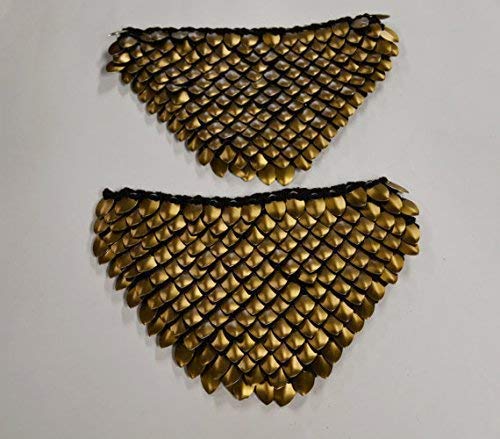Armor Pauldrons in knitted Dragonhide Scalemail - Bronze4