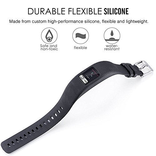 image for QGHXO Band for Garmin Vivofit 4, Soft Silicone Replacement Watch Band 