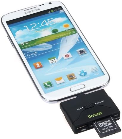 iKross Multi-Function Micro-USB to OTG/SD Memory Card Reader Adapter for Samsung Galaxy Tab 4 10.1/ Galaxy Tab Pro 10.1/ Galaxy Tab Pro 8.4/ Galaxy Note 8.0/ Galaxy Tab 3 Android Tablet Smartphone