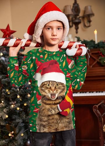 Besserbay Unisex Kids Ugly Christmas Sweater 3D Graphic Funny Long Sleeve Holiday Pullover Sweatshirt 4-14 Years 3 Besserbay Unisex Kids Ugly Christmas Sweater 3D Graphic Funny Long Sleeve Holiday Pullover Sweatshirt 4-14 Years - Image 4