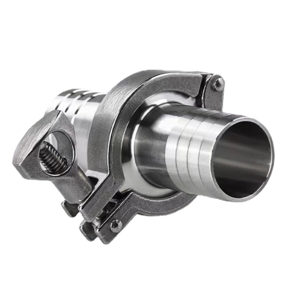 Kolanko węża 12mm/19mm/25mm/38mm/51mm zestaw krócców do węża sanitarnego tuleja OD 50,5/64mm + 1,5" 2” potrójny zacisk + uszczelka silikonowa stal nierdzewna SS304(63mm x Ferrule 77.5)