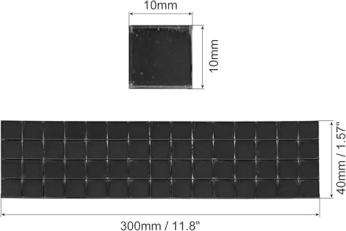Miniatura 2 de uxcell 600 azulejos autoadhesivos de discoteca de 0.394 x 0.394 in, mini mosaico, azulejos cuadrados de vidrio para manualidades, bolas de