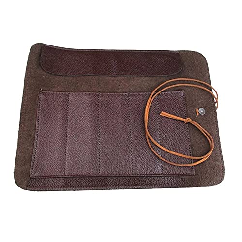 1pc Tools Roll Up Bag Lightweight Portable Leather Storage Case Tools Pouch Organizer Holder Paint Brush Case Canvas