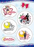 Sailor Moon Stickers - Sailor Moon, Luna, Artemis & Taxedo Kamen