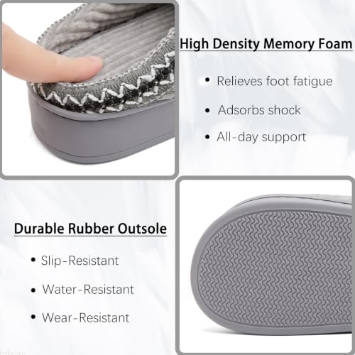Image of Memory Foam Slippers for Women and Men Indoor outdoor House Shoes