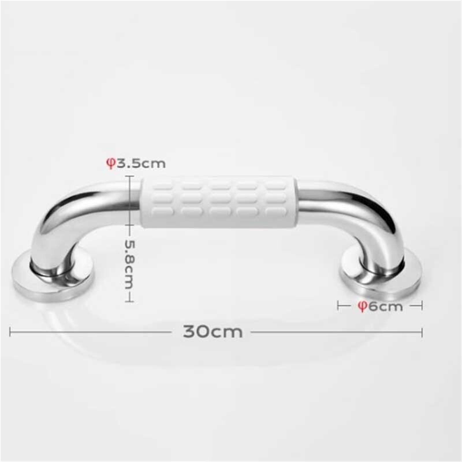 Barras de Apoyo para baños Asa de baño para Personas Mayores, Agarre Fuerte para Inodoro, asa de Seguridad para baño, pasamanos, Accesorios para Barra de Agarre(304 White - 68CM)