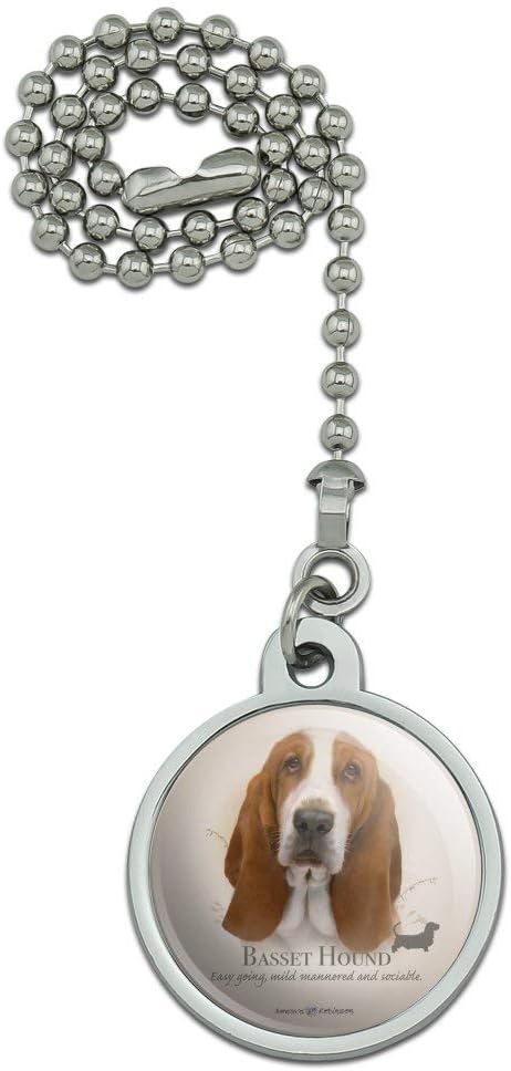 GRAPHICS & MORE Basset Hound Dog Breed Ceiling Fan and Light Pull Chain