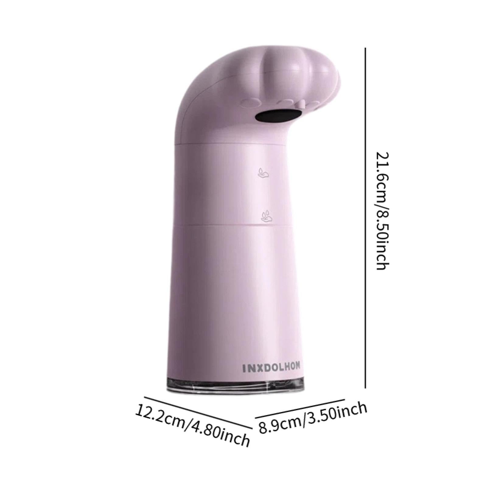 Dispenser Automatico di Sapone Schiuma Touchless Carino Zampa Gatto Sensore Ricaricabile Materiale PP Compatto Adatto per Bambini Uso Regalo Decorazio, Rosa
