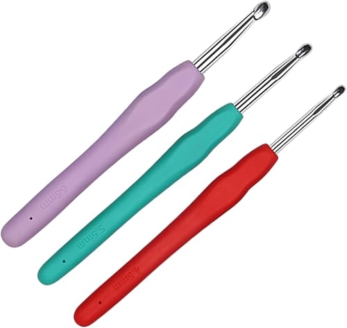 Vista 13 de QLRFFLJOY - Ganchos de ganchillo de 0.256 in, 0.276 in, 0.315 in, 3 piezas, juego de ganchos de ganchillo, herramientas de tejido de hilo para tejer