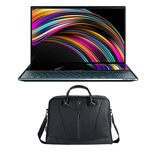 ASUS ZenBook Pro Duo UX581GV-XB74T 15.6 4K UHD NanoEdge Bezel Touch, Intel Core i7-9750H, 16GB RAM, 1TB PCIe SSD, GeForce RTX 2060, Windows 10 Pro (Core i7-9750H + Lambo Bag)