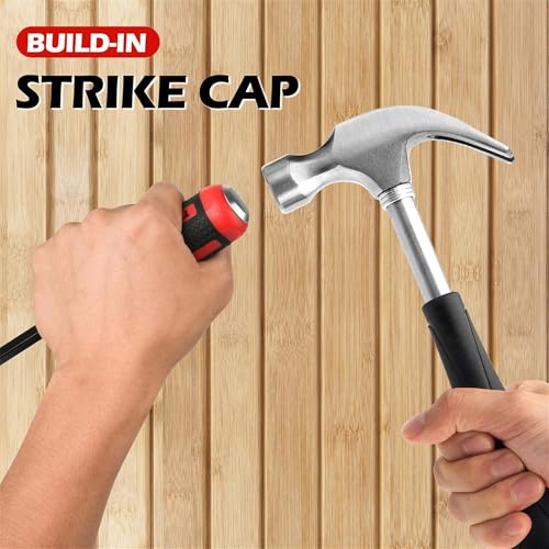 Image of TOOLEAGUE Utility 2Pcs Pry Bar Set,8-Inch Mechanic Hand Tools with Thicker Strike Cap Handle, Pry Bar Tools for Automotive,Home&Garage DIY Job