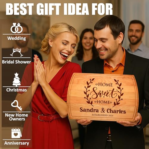 Tabla de cortar rectangular de madera personalizada para regalos de cierre inmobiliario miniatura 3