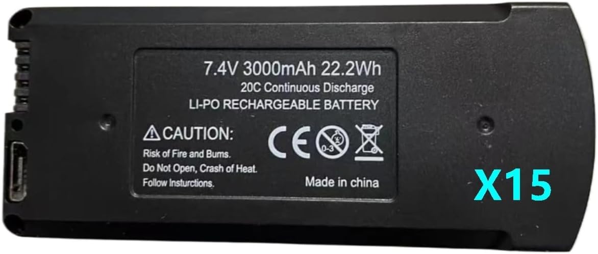 7.4V 3000mAh V198 MAX PRO Drone Battery V198 8K GPS RC Quadcopter V198 PRO Spare Battery Drone Parts(As Shown 6)