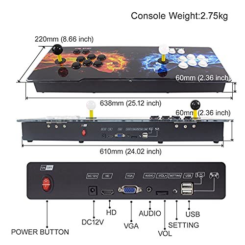 LEONARCADE-Pandora-Box-3D-8000-Juegos-Arcade-Game-Console-Funcion-WiFi-Agregar-Mas-Juegos-Recreativa-Arcade-Maquina-Juegos-Retro-Compatible-para-TVPCProyectorPS3-Incluye-2D-y-3D-Juego LEONARCADE-Pandora-Box-3D-8000-Juegos-Arcade-Game-Console-Funcion-WiFi-Agregar-Mas-Juegos-Recreativa-Arcade-Maquina-Juegos-Retro-Compatible-para-TVPCProyectorPS3-Incluye-2D-y-3D-Juego