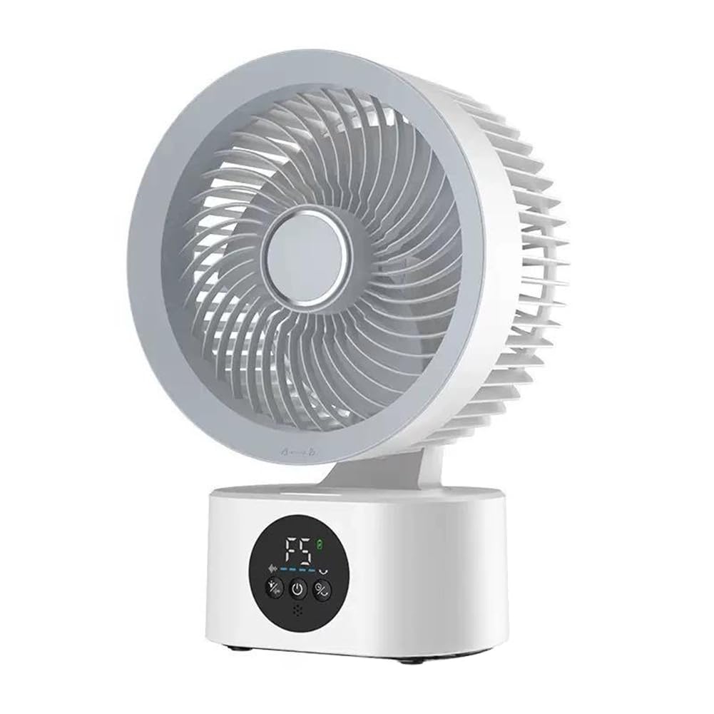 Aundhegrtt Desktop Fan 4000mAh USB Rechargeable Quiet Table Fan Adjustable Wind Speeds Portable Cooling Fan for Home Offices