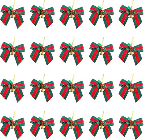 YFFSFDC �N���X�}�X���{�� ������ ��t�� ��2.5cm �N���X�}�X�c���[���� DIY�p 20�Z�b�g DIY���胊�{������ �O���[�� �� ��