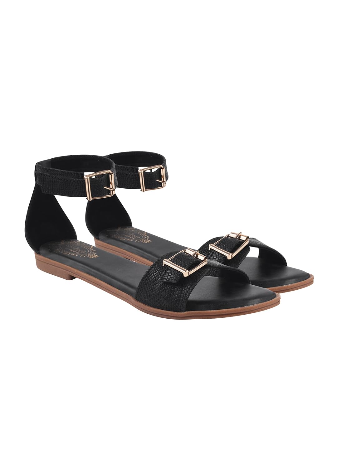 shoetopia Chic & Comfy Ankle Strap Flat Sandals Elegance for Women & Girls|Flexible|Casual Daily Wear|Trendy-picture-29