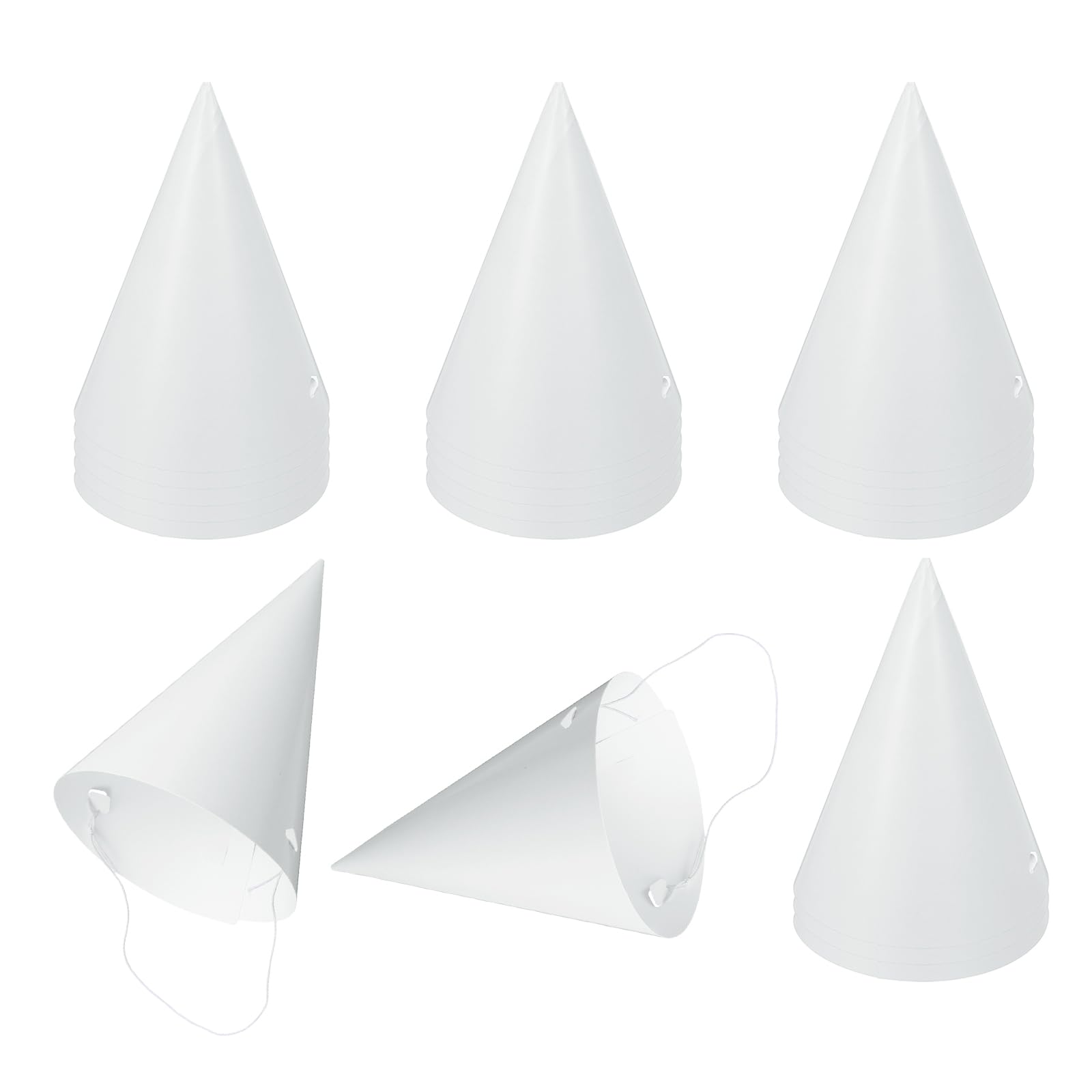 sourcing map 20Pcs Mini Birthday Party Hats, Colorful Paper Party Hat, Adjustable Cone Caps Birthday Decorations for Stuffed Animals Adults Parties Supplies Wedding Celebration, Silver Gray
