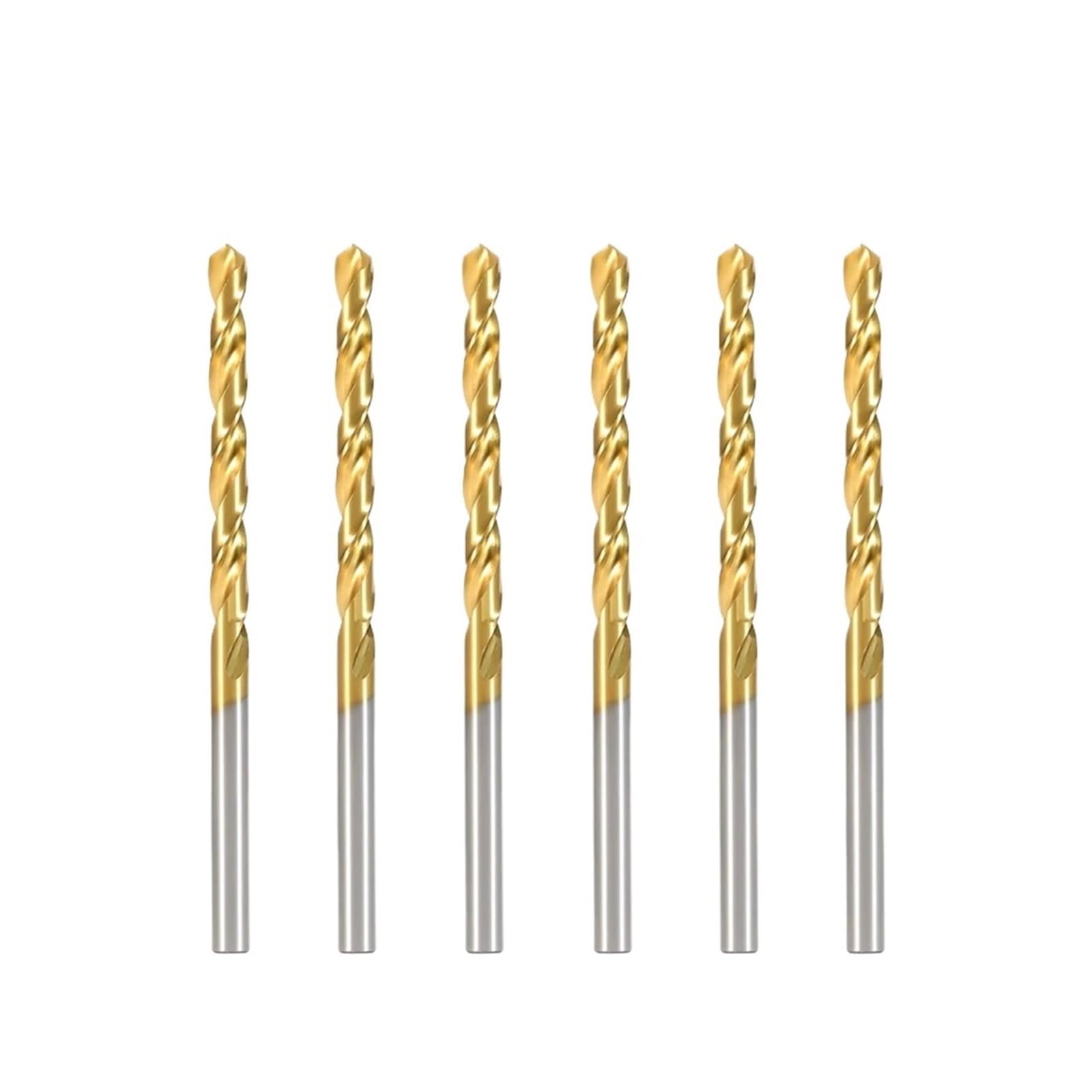 Lot de 5 forets hélicoïdaux en titane 6542 en acier inoxydable de 1 à 13 mm