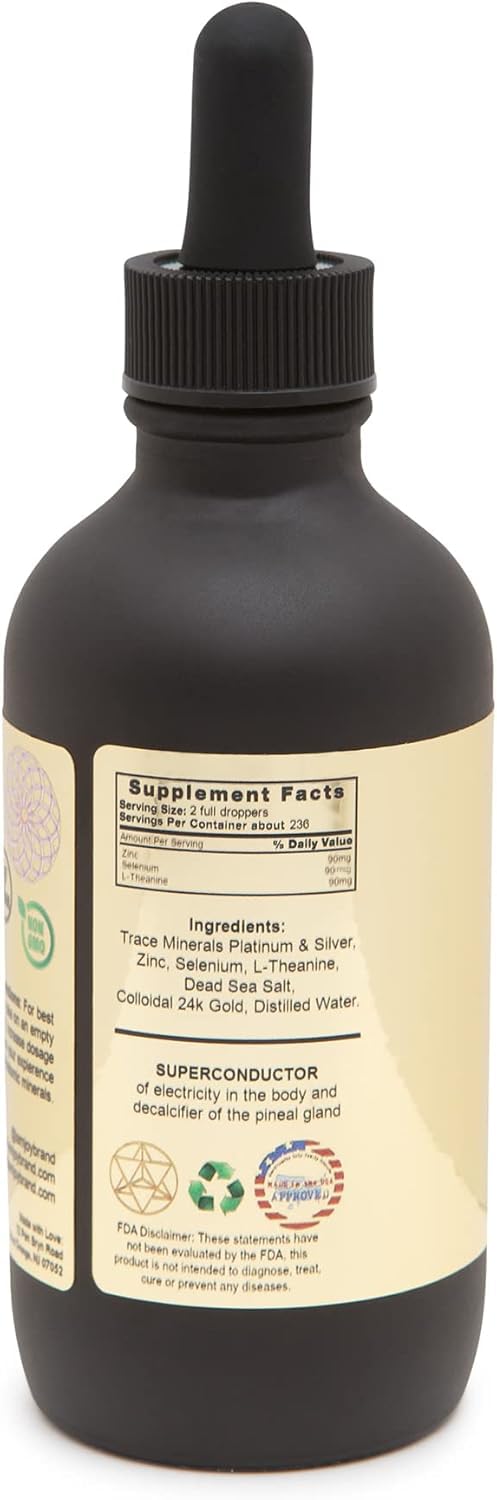 I Am Joy co. Ormus Monoatomic Gold, L-Theanine, Selenium, Zinc for Pineal Gland Detox, Lucid Dreaming, Kundalini Support, Neurological Strength Fusion Focus 4oz