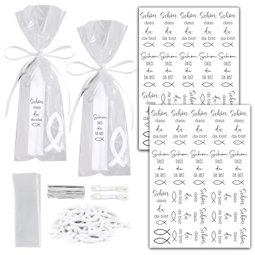 BOOMTOP 2 Blatt Kerzen Tattoos Folie Schön dass du da bist Rub...