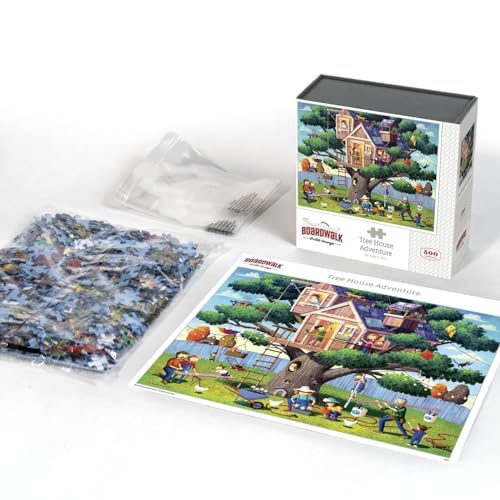 Puzzle Boardwalk Puzzle Company Tree House Adventure 500 Piezas | Arte Exclusivo de Andy C. Ellis, Corte de Precisión, Piezas Ajustables, Para Adultos miniatura 3