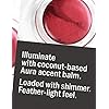 Hurraw! Aura Accent Balm, Crimson (sheer crimson red hue): Multi-use highlighter with shimmer. Natural cosmetic make-up. Clean beauty. Organic, Vegan and Cruelty-Free. Coconut-based. Made in USA