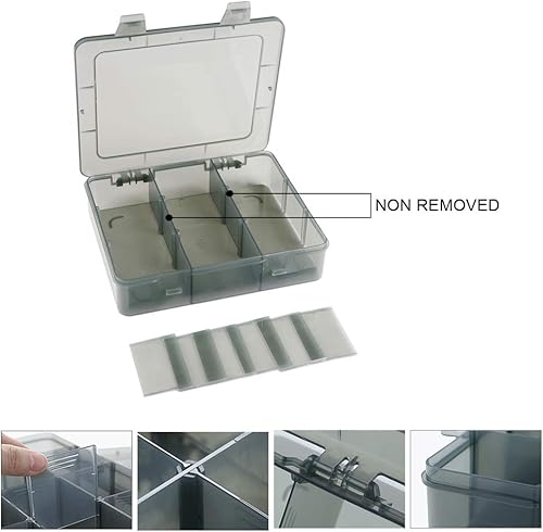 Miniatura 4 de Vidifor - Paquete de 2 cajas organizadoras de almacenamiento de plástico, contenedor de almacenamiento, organizador de joyas, caja de almacenamiento