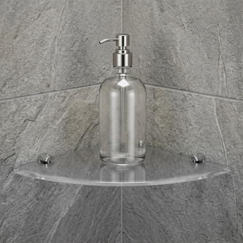 Estante esquinero triangular resistente de doble capa para organizar el baño 3