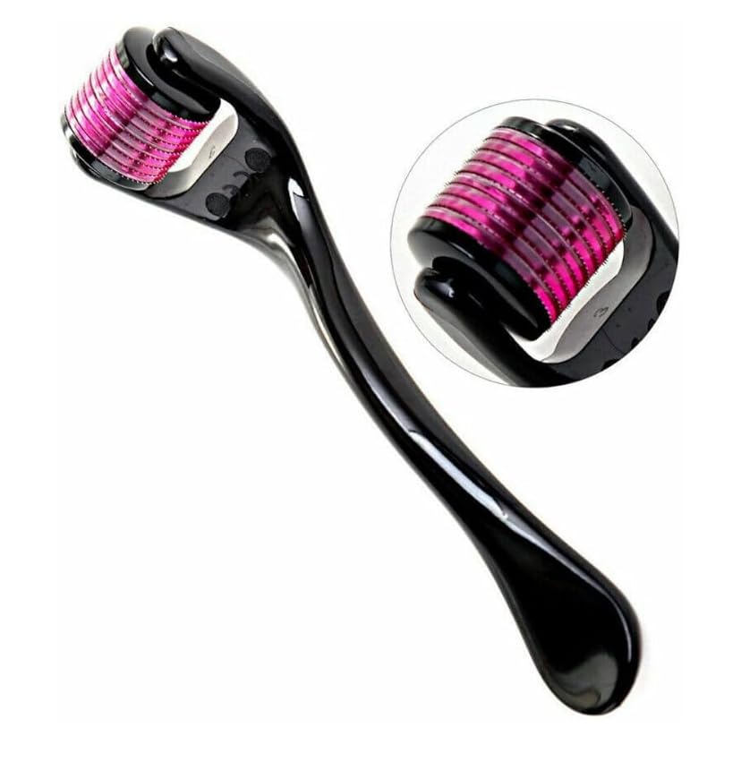 10mm-Derma-Roller-540-Microneeding-Roller-for-Face-Hair-Growth-Facial-Skin-Care-WrinklesScar-Removal-For-Men-and-Women-Pink