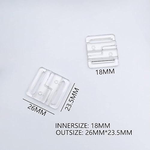 Miniatura 2 de VEVESI Hebillas transparentes de plástico Gancho de cierre frontal, sujetadores de cierre de bikini, sujetador de traje de baño, suministros de