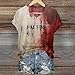Halloween Bloody Shirt for Women Casual V Neck Short Sleeve Retro Halloween Costume Fashion Comfort Clothes, 1#1-Wine, X-Large