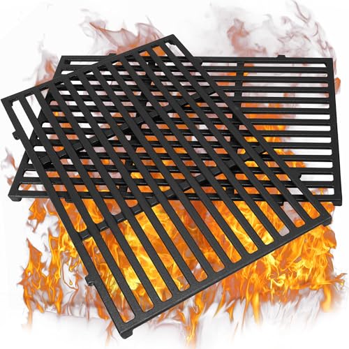 Paayox 17.5 Inch Grill Grates for Weber Spirit Grill Parts, Spirit 300 Series Parts E310 E215 E320 S310 S320 S315 Gas Grill Cooking Grids, Cast Iron Grill Grates Replacement for Weber 7638 7639