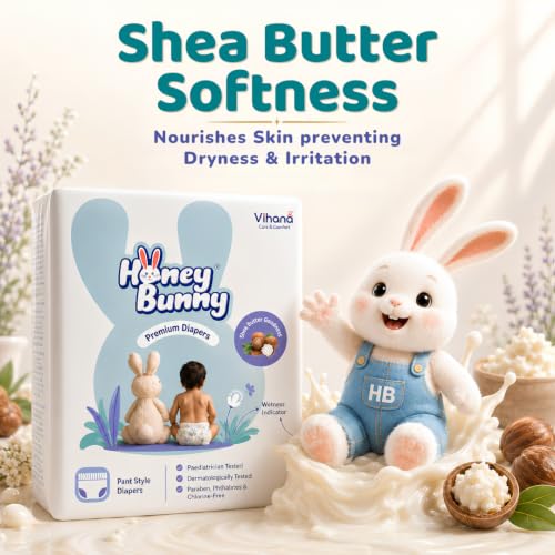 Image of Honey Bunny Premium Diaper Pant | XL Size | 36 Pack | Ultra Thin | Cottony Super Soft | Super Fast Absorption | shea Butter | 12-17 Kg