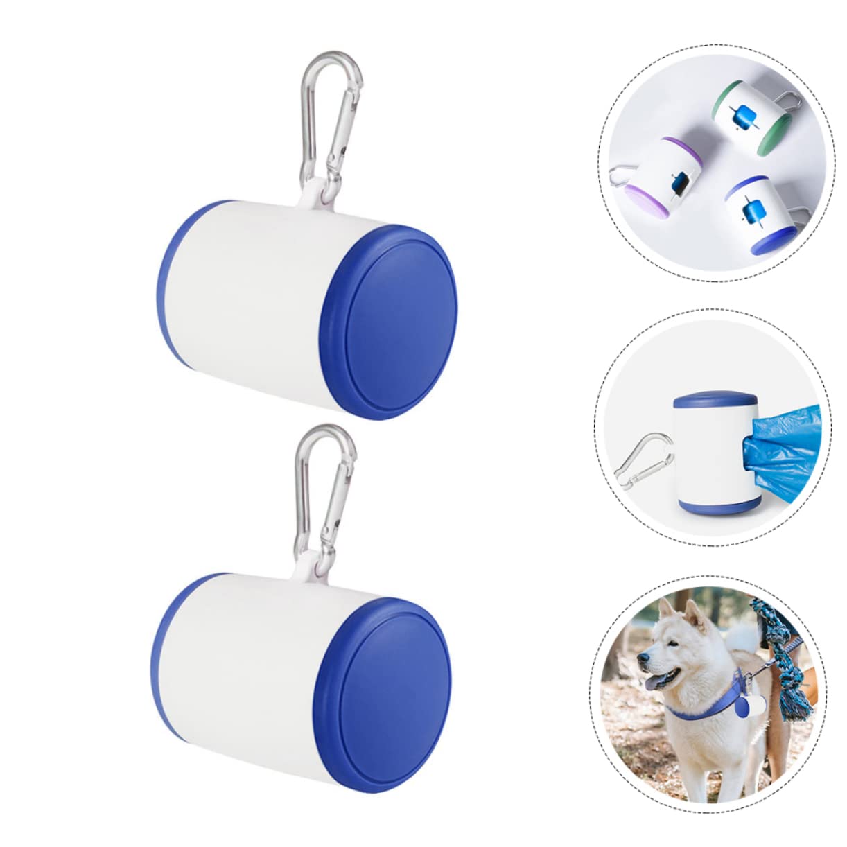 INOOMP 4 Stück Snack-Tasche Hund Halter für Haustierkotbeutel Spender für Haustiermüllbeutel Outdoor-Futterbeutel für Haustiere Hündchen Leine Kettenblatt Aufbewahrungskiste pp