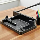 NBYTLT 12 Inch Guillotine Paper Cutter, Steel Base Paper Trimmer for A4, 400 Sheet Capacity, Heavy Duty Trimmer Machine for Office, Photocopy, Printing Shop, Black