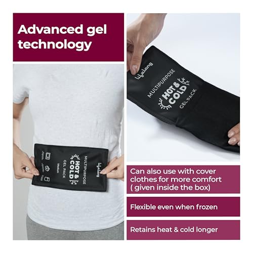 Image of Lifelong Reusable Hot and Cold Gel Pack for Pain Relief |Flexible Ice Pack for Injuries, Knee, Shoulder, Back & Neck|Hot & Cold Therapy Gel Pack for Swelling, Muscle Pain & Recovery|