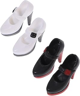 FOYTOKI 2 Pares De Sapatos De Boneca Mini Bonecas Acessório Para Casa De Bonecas Brinquedos Em Miniatura Decoração Em Miniatura Peças De Boneca Sapatos De Boneca Boneca Em Miniatura