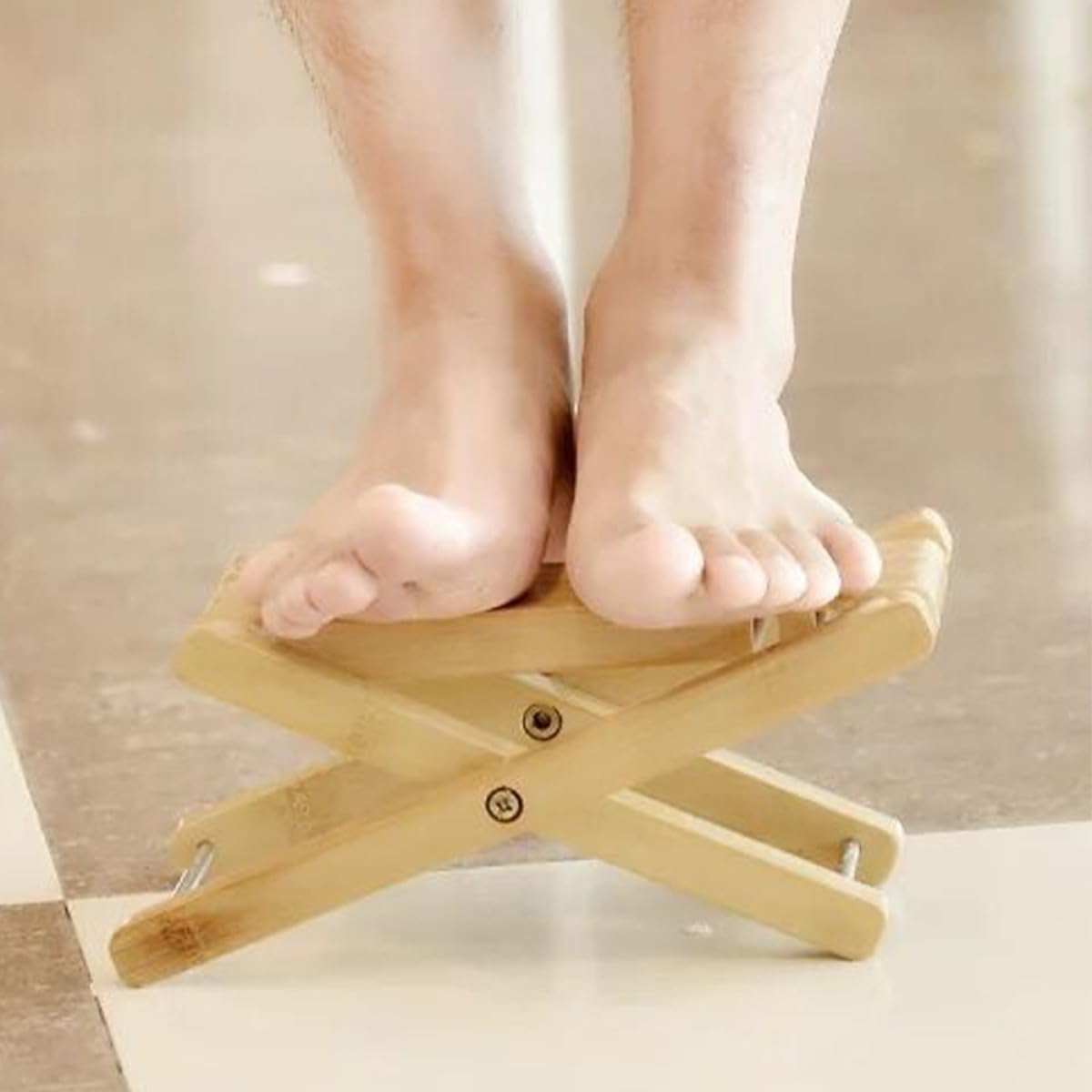 Poggiapiedi per Chitarra in Legno Pieghevole Portatile con Borsa, Sgabello Regolabile Leggero e Sicuro per Suonare la Chitarra