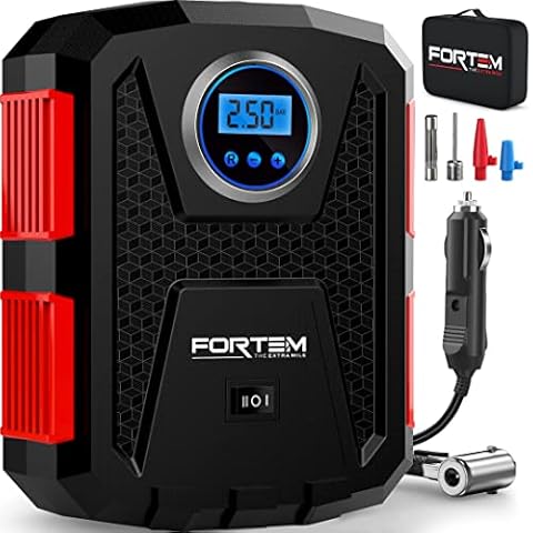 FORTEM Portable Tyre Inflator with LED Light Cover